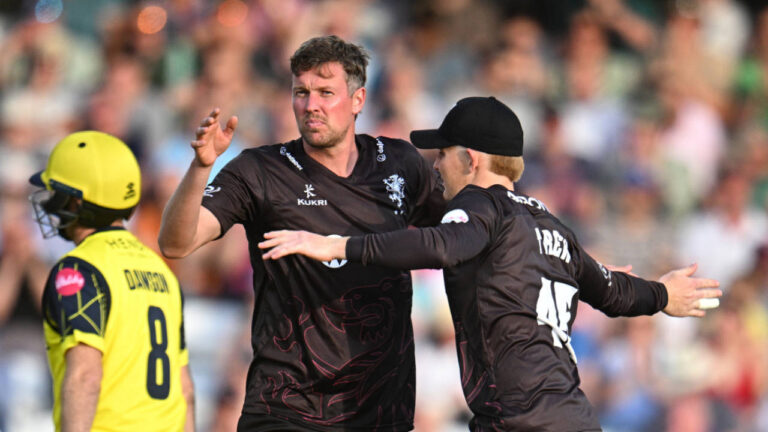 Somerset Dominates Hampshire: Smeed and Rew Shine in Vitality Blast Opener
