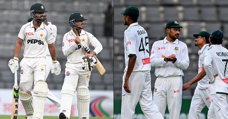 Bangladesh Eyes First-Innings Lead Against Pakistan in Sylhet Test 2 bangladesh vs pakistan test collage 16 05 2026