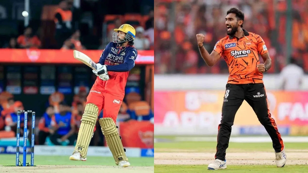 eshan malinga gives fiery send off to venkatesh iyer in srh vs rcb clash